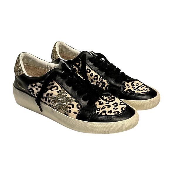 Vintage Havana Leopard Glitter Star Sneakers Black/Leopard – Size 9 - EUC - Picture 6 of 6